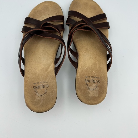 Bass Vintage Women's Brown‎ Wedge Sandals Sunjuns - Picture 5 of 7